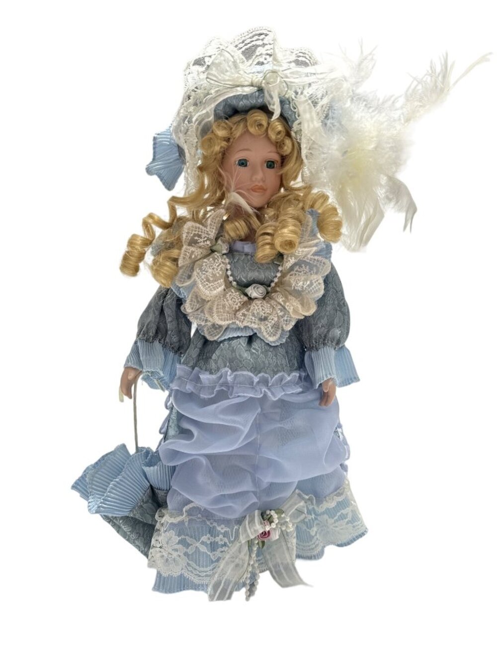 Cathay Collection Barbara Limited Edition Porcelain Dolls Blue Dress